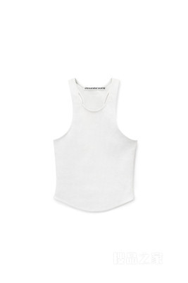 白色弹力皮革背心