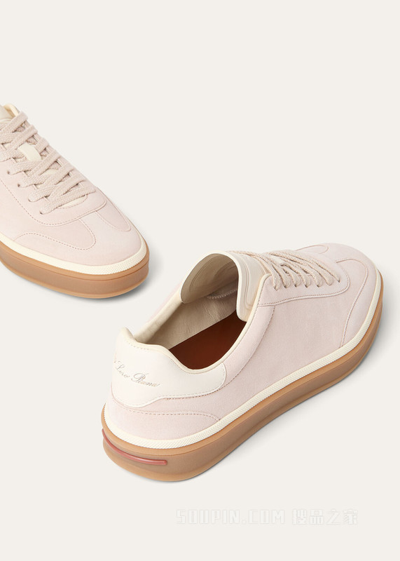 Tennis Walk 女士德训运动鞋 二层小牛皮绒面革