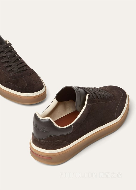 Tennis Walk 女士德训运动鞋 二层小牛皮绒面革