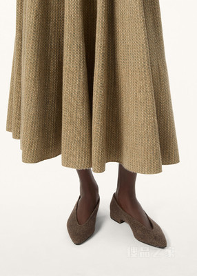 Rebecca女士平底芭蕾舞鞋 Wish®羊毛, 羊绒