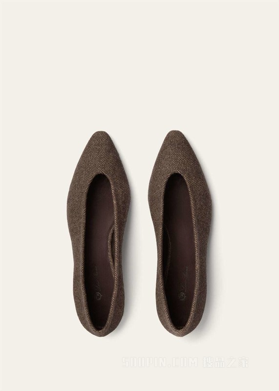 Rebecca女士平底芭蕾舞鞋 Wish®羊毛, 羊绒