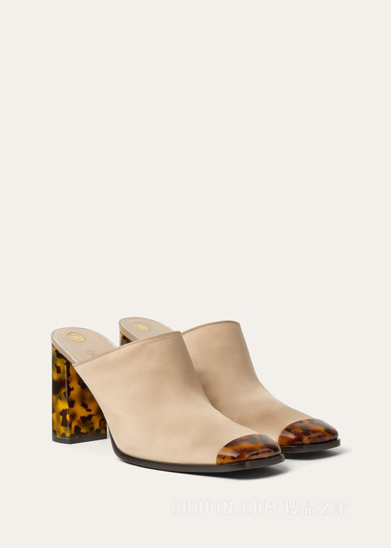 Alba女士高跟穆勒鞋 粘胶纤维, 桑蚕丝