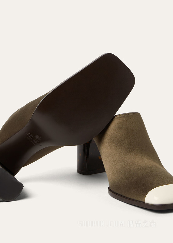 Alba女士高跟穆勒鞋 粘胶纤维, 桑蚕丝