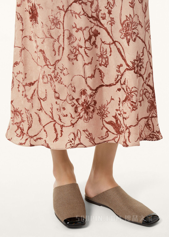 Alba女士平底穆勒鞋 羊绒, 桑蚕丝