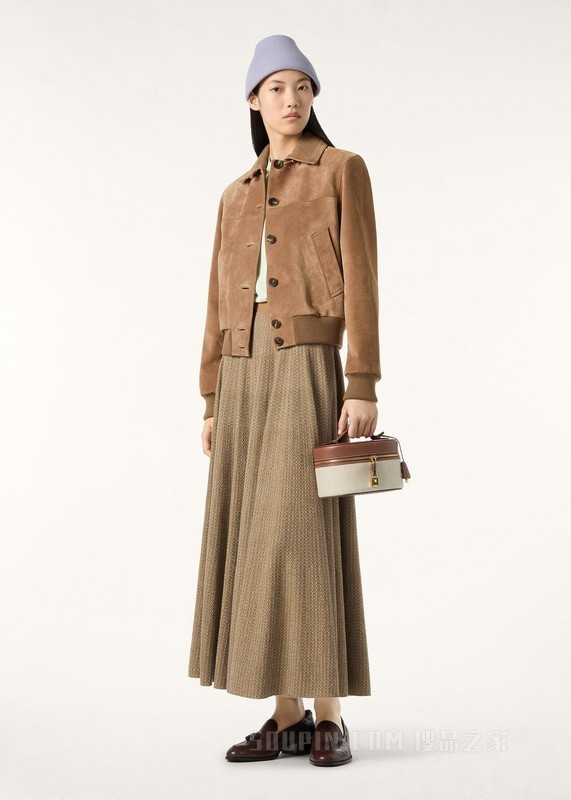 Magnolia女士半身裙 羊绒, 桑蚕丝, 棉