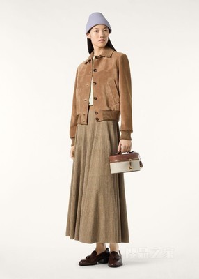 Magnolia女士半身裙 羊绒, 桑蚕丝, 棉