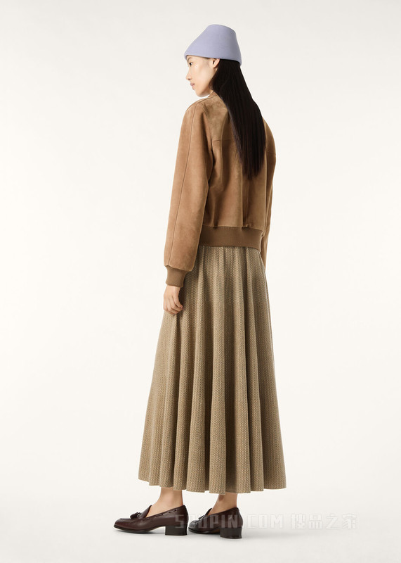 Magnolia女士半身裙 羊绒, 桑蚕丝, 棉