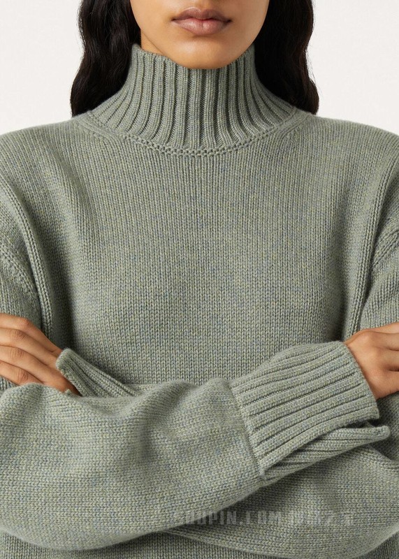 Parksville女士高领毛衣 小羊绒