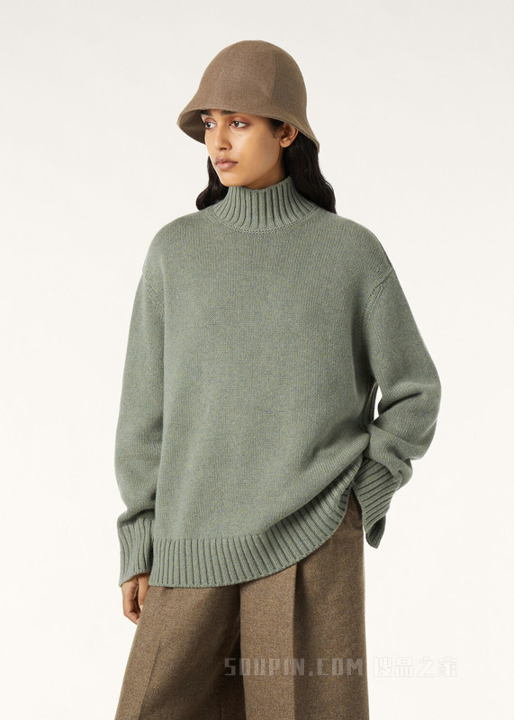 Parksville女士高领毛衣 小羊绒