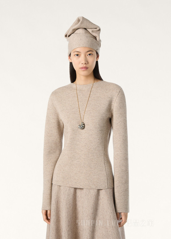 Willow女士圆领上衣 羊绒, Wish®羊毛, 亚麻