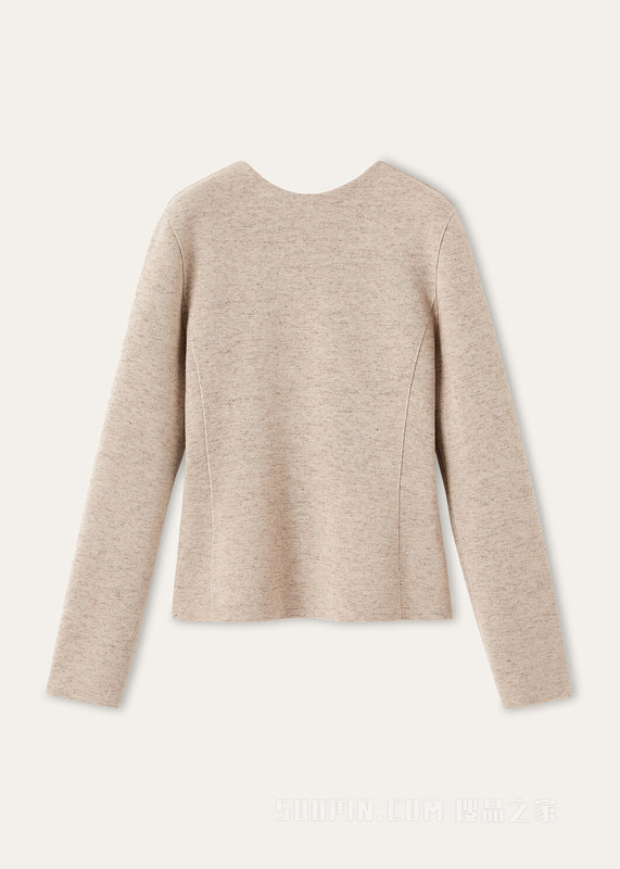 Willow女士圆领上衣 羊绒, Wish®羊毛, 亚麻