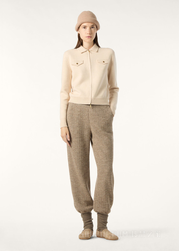 Cellina女士长裤 初剪羊毛, 桑蚕丝, 亚麻