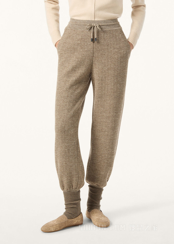 Cellina女士长裤 初剪羊毛, 桑蚕丝, 亚麻