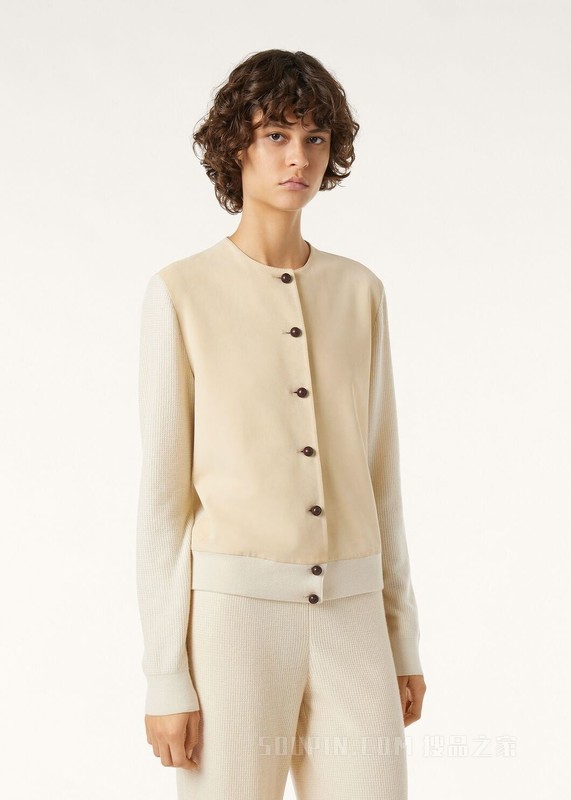 Acacia女士开衫 羊绒, 桑蚕丝