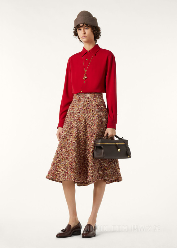 Thea女士衬衫 桑蚕丝, 绵羊毛