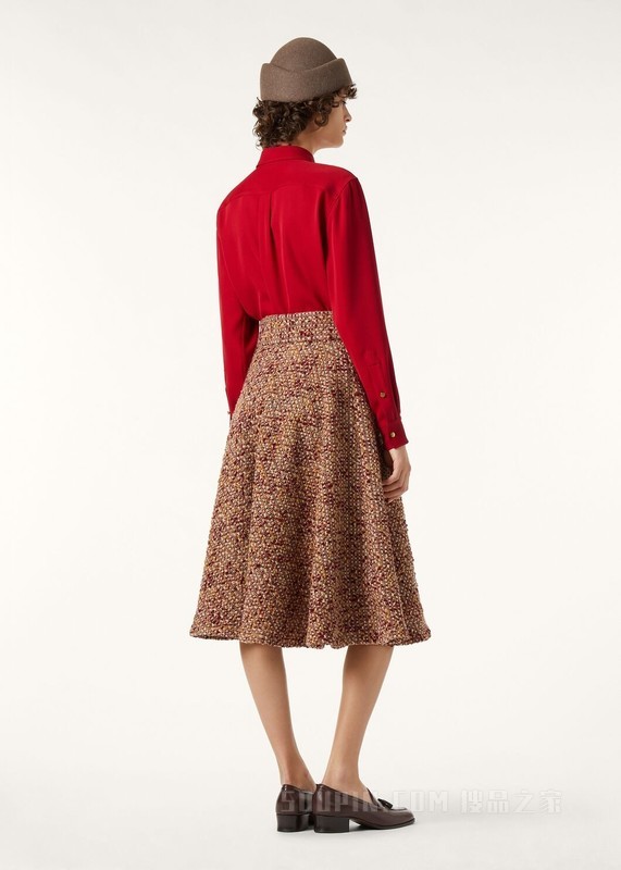 Thea女士衬衫 桑蚕丝, 绵羊毛