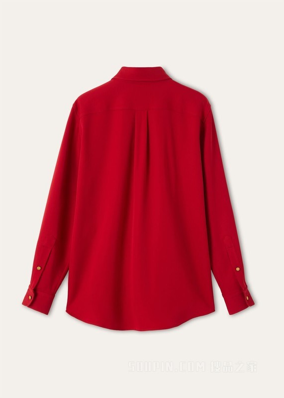 Thea女士衬衫 桑蚕丝, 绵羊毛