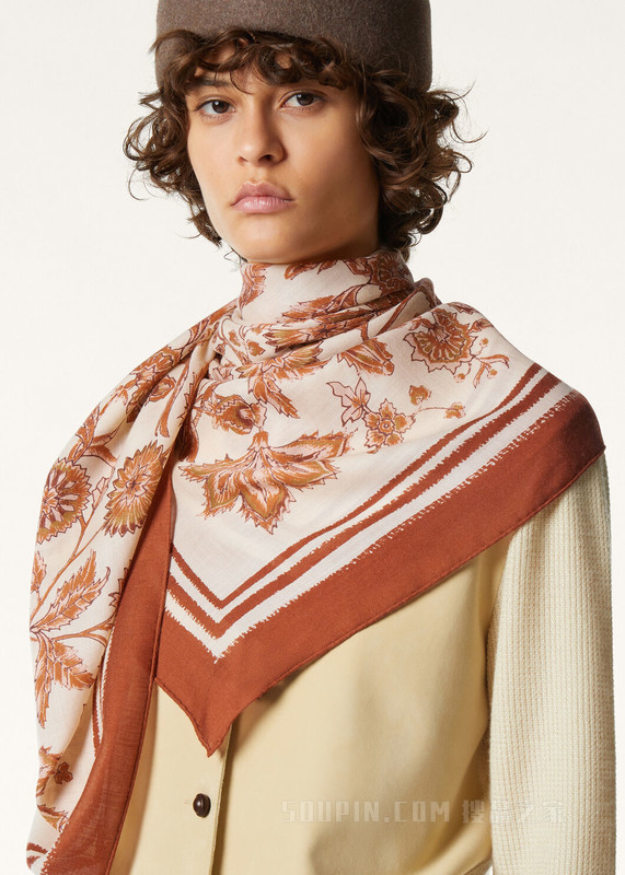 Ophea女士披肩 羊绒, 桑蚕丝