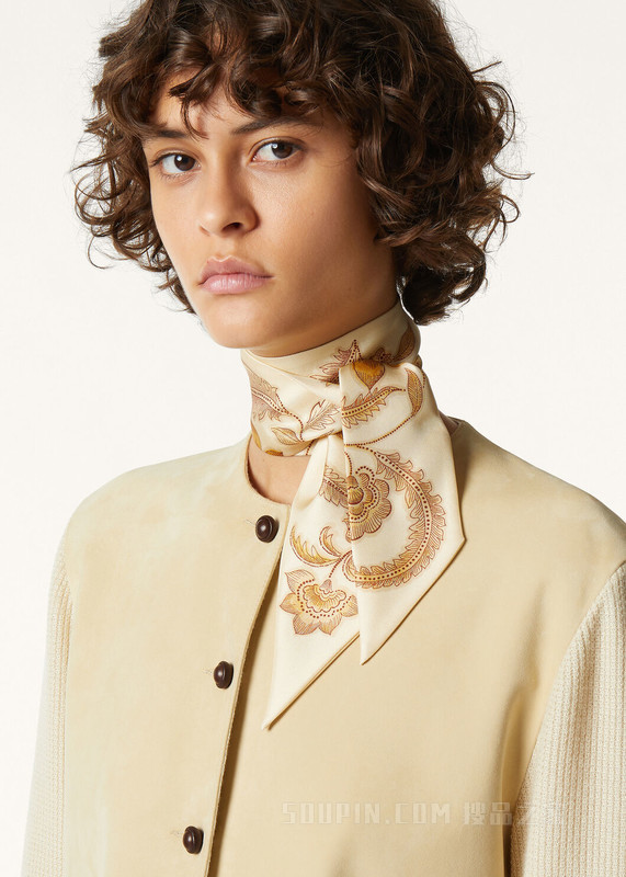 Daffodil Garden女士条形丝巾 桑蚕丝