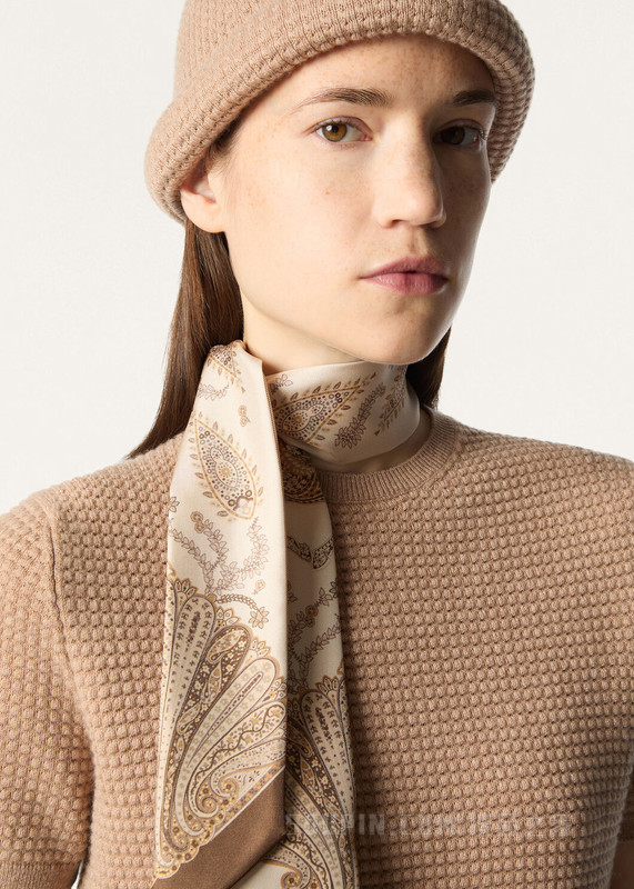 Chandani Horse女士条形丝巾 桑蚕丝