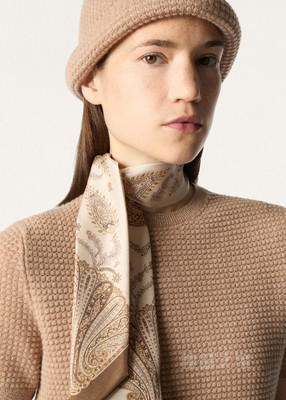 Chandani Horse女士条形丝巾 桑蚕丝