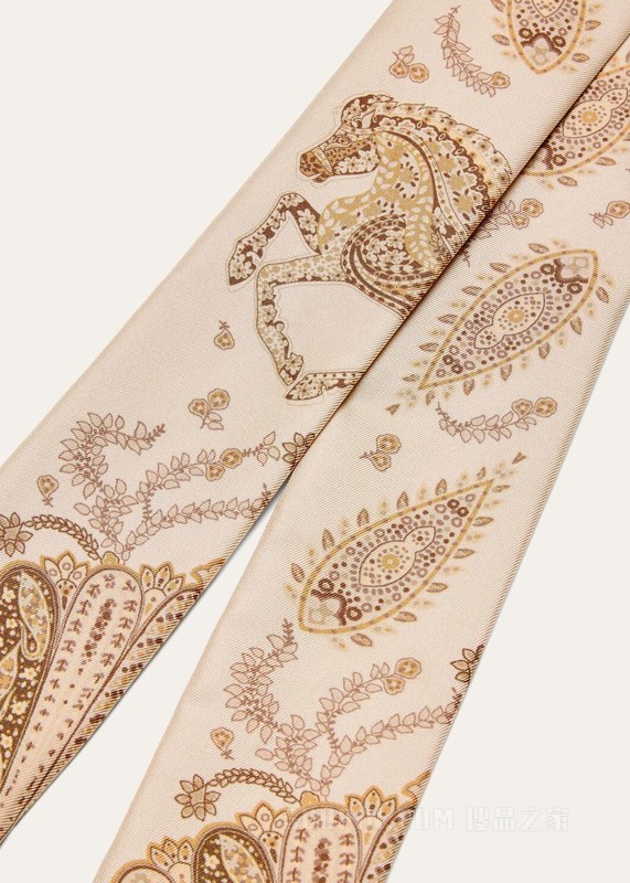 Chandani Horse女士条形丝巾 桑蚕丝