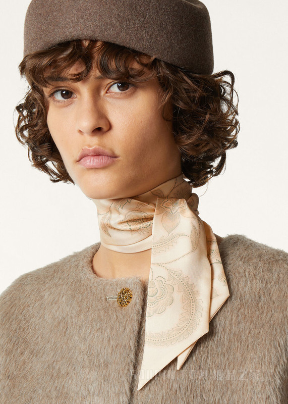 Daffodil Garden女士条形丝巾 桑蚕丝