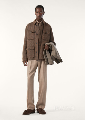 Andover男士夹克 亚麻, 羊绒, 初剪羊毛, 桑蚕丝