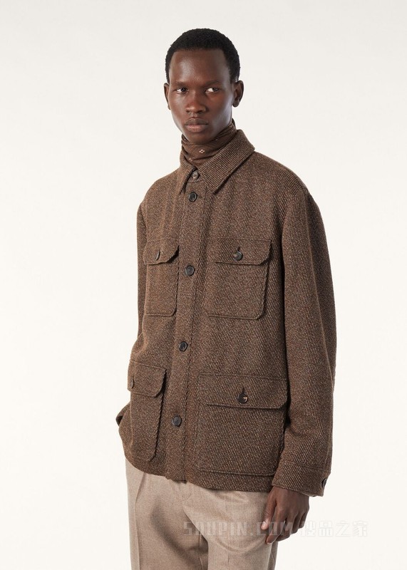 Andover男士夹克 亚麻, 羊绒, 初剪羊毛, 桑蚕丝