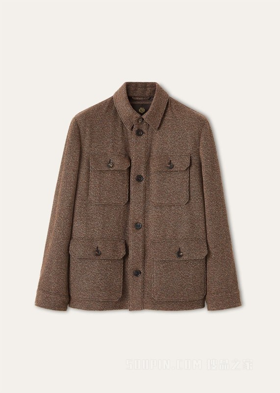 Andover男士夹克 亚麻, 羊绒, 初剪羊毛, 桑蚕丝