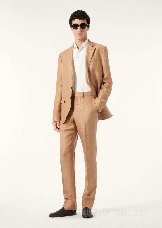 Carlo男士长裤 亚麻