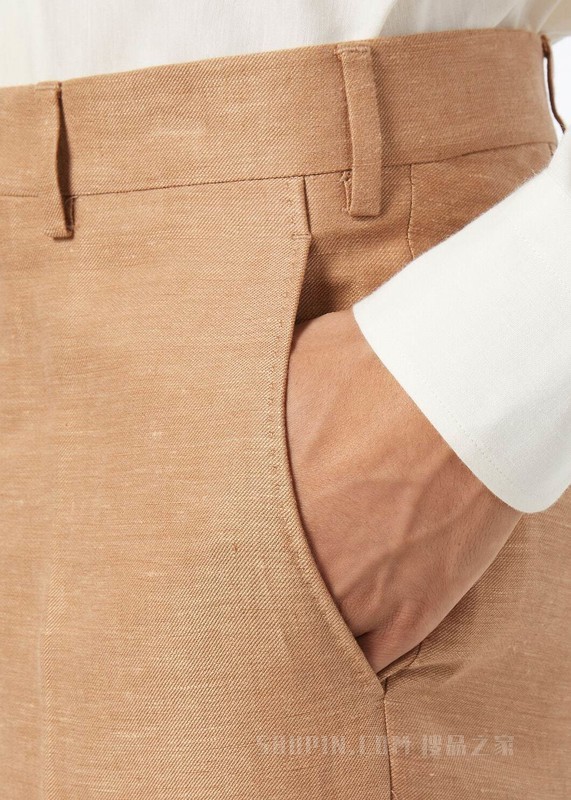 Carlo男士长裤 亚麻