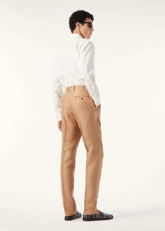 Carlo男士长裤 亚麻