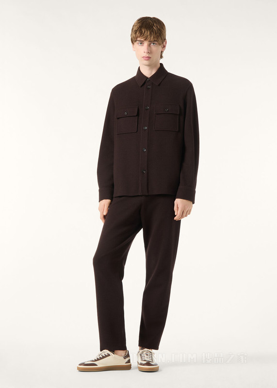 Marco男士衬衫式外套 羊绒, 棉 , 桑蚕丝