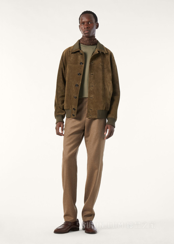 Maremma男士飞行员夹克 小牛皮