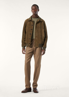 Maremma男士飞行员夹克 小牛皮