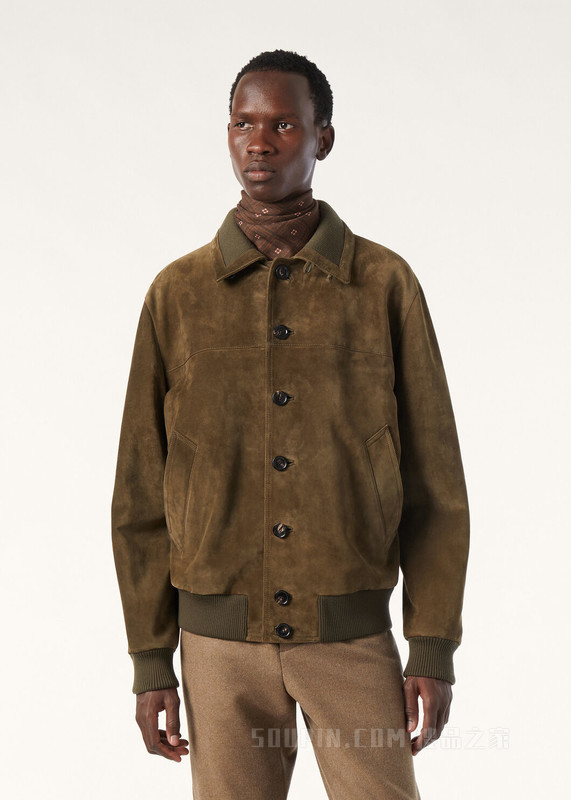 Maremma男士飞行员夹克 小牛皮