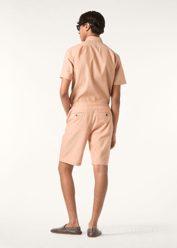 Nolan 男士百慕大短裤 亚麻, 初剪羊毛