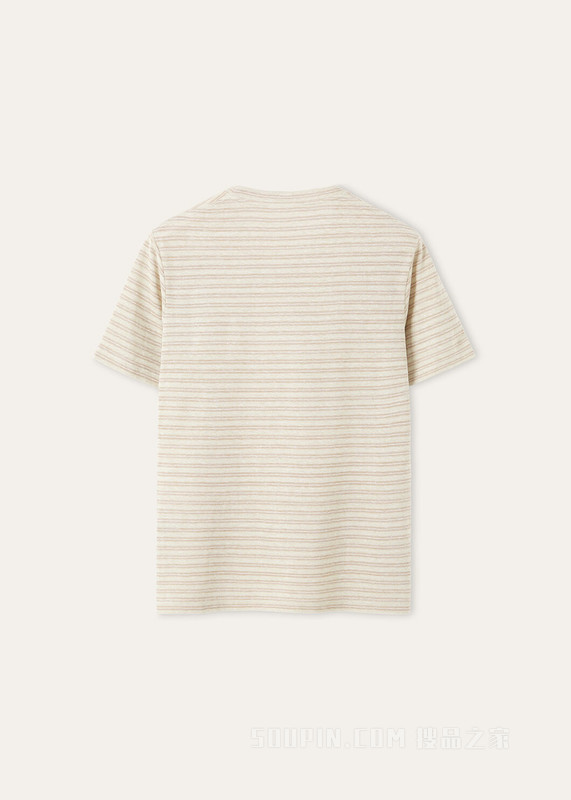 Pine 男士T恤 亚麻, 棉