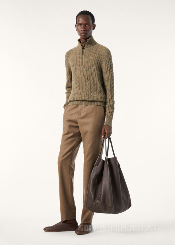 男士半高领针织衫 小羊绒