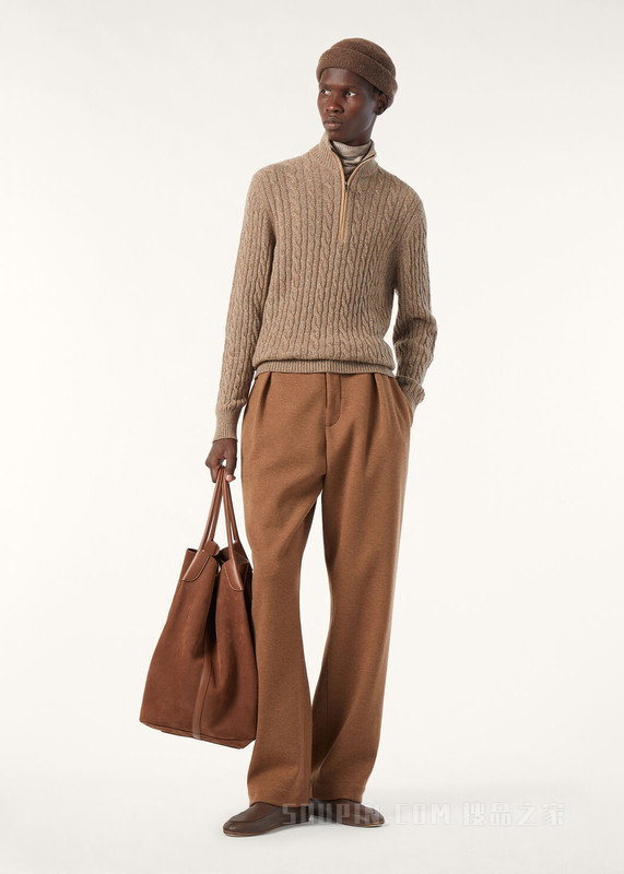 男士半高领针织衫 小羊绒