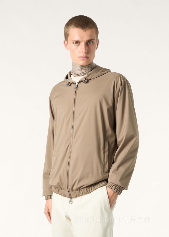 男士双面连帽飞行员夹克 微纤维 - Storm System®