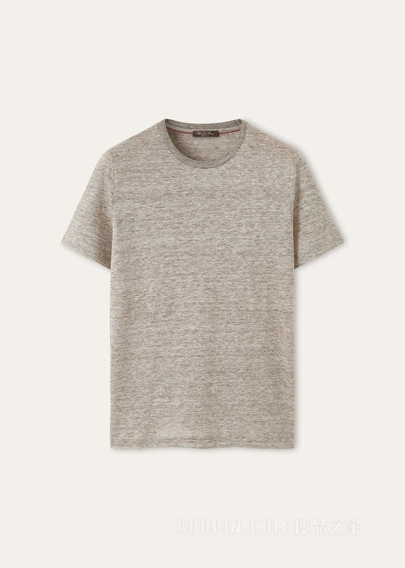 男士圆领T恤 亚麻