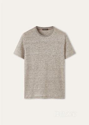 男士圆领T恤 亚麻