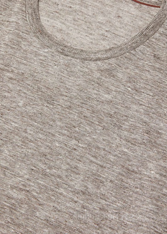 男士圆领T恤 亚麻