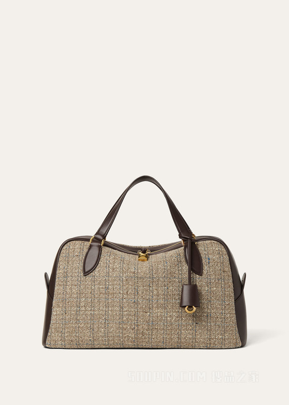 Needle中号手袋 初剪羊毛, 亚麻