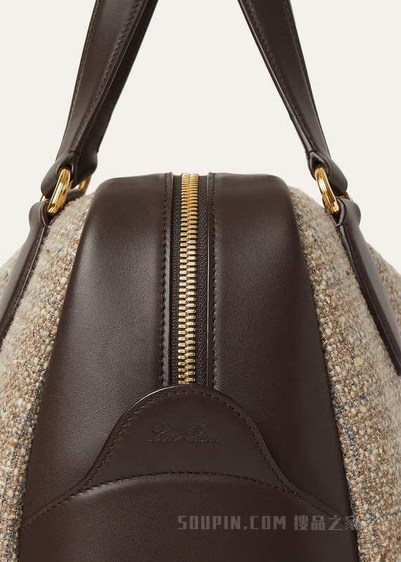 Needle中号手袋 初剪羊毛, 亚麻