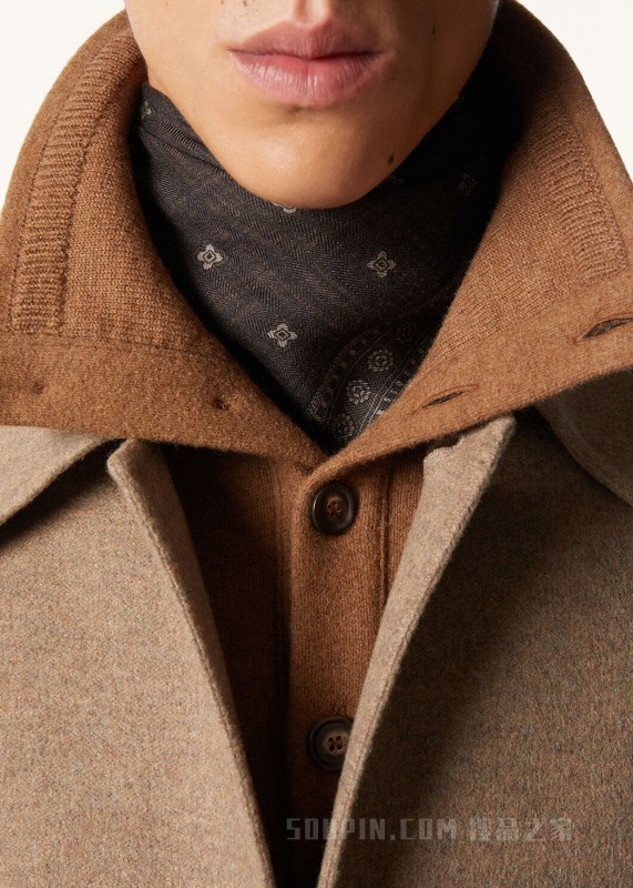 Henry男士方巾 羊绒, 桑蚕丝