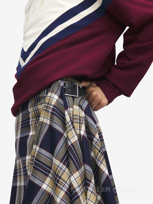 垂褶苏格兰短裙