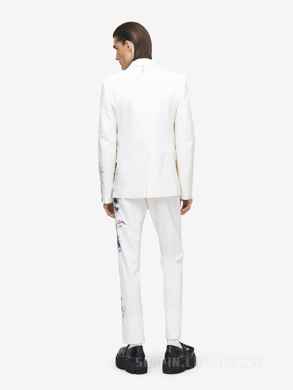 草甸花卉单排扣夹克